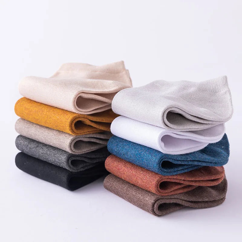 5 Pair Women's Ankle Bamboo Fibre Socks Solid Colour Summer Breathable Casual Short Socks High Quality Woman Boat Socks Set