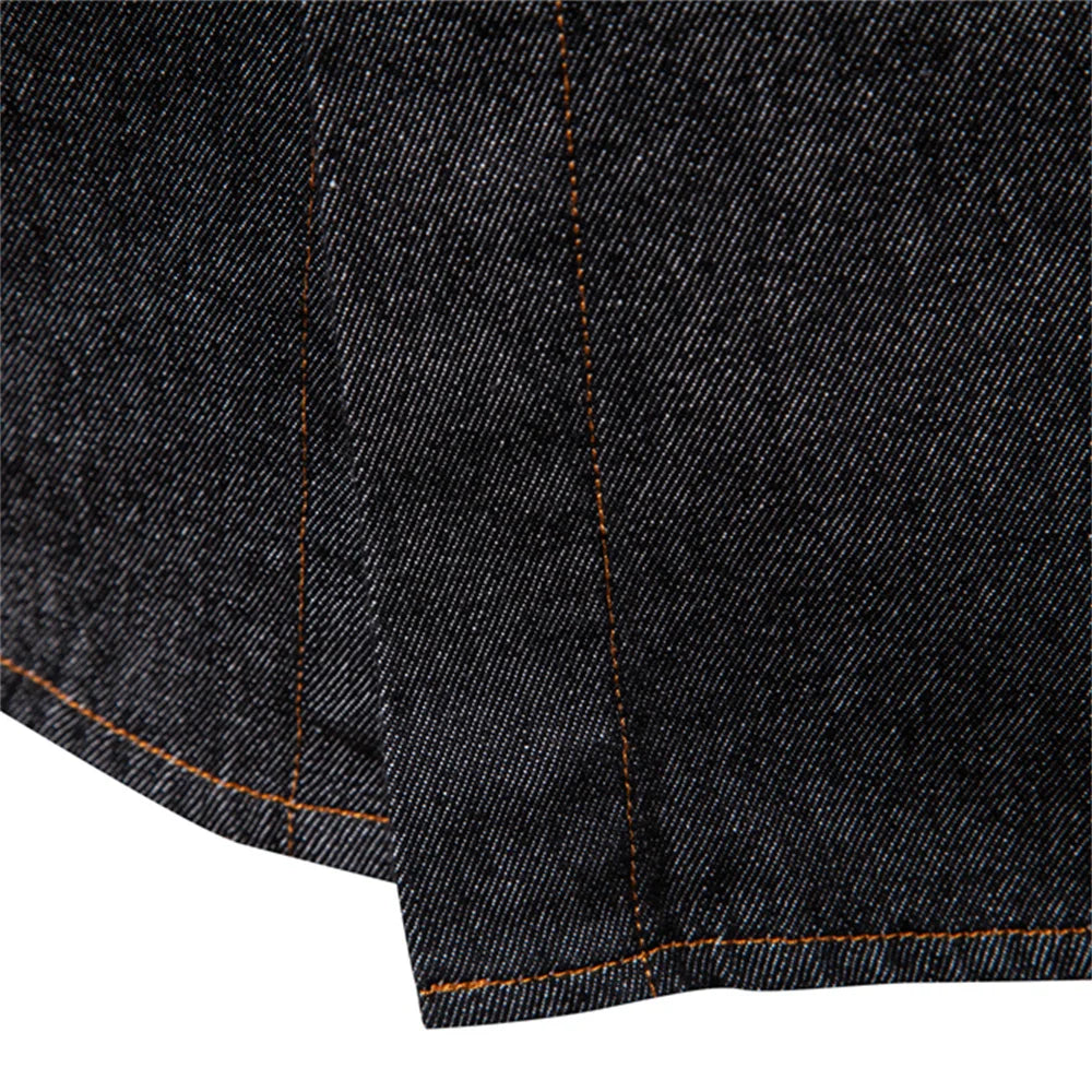 Men's 100% Cotton Denim Shirts Autumn Thickened High Quality Solid Colour Shirt With Button Casual Jeans Shirt For Men