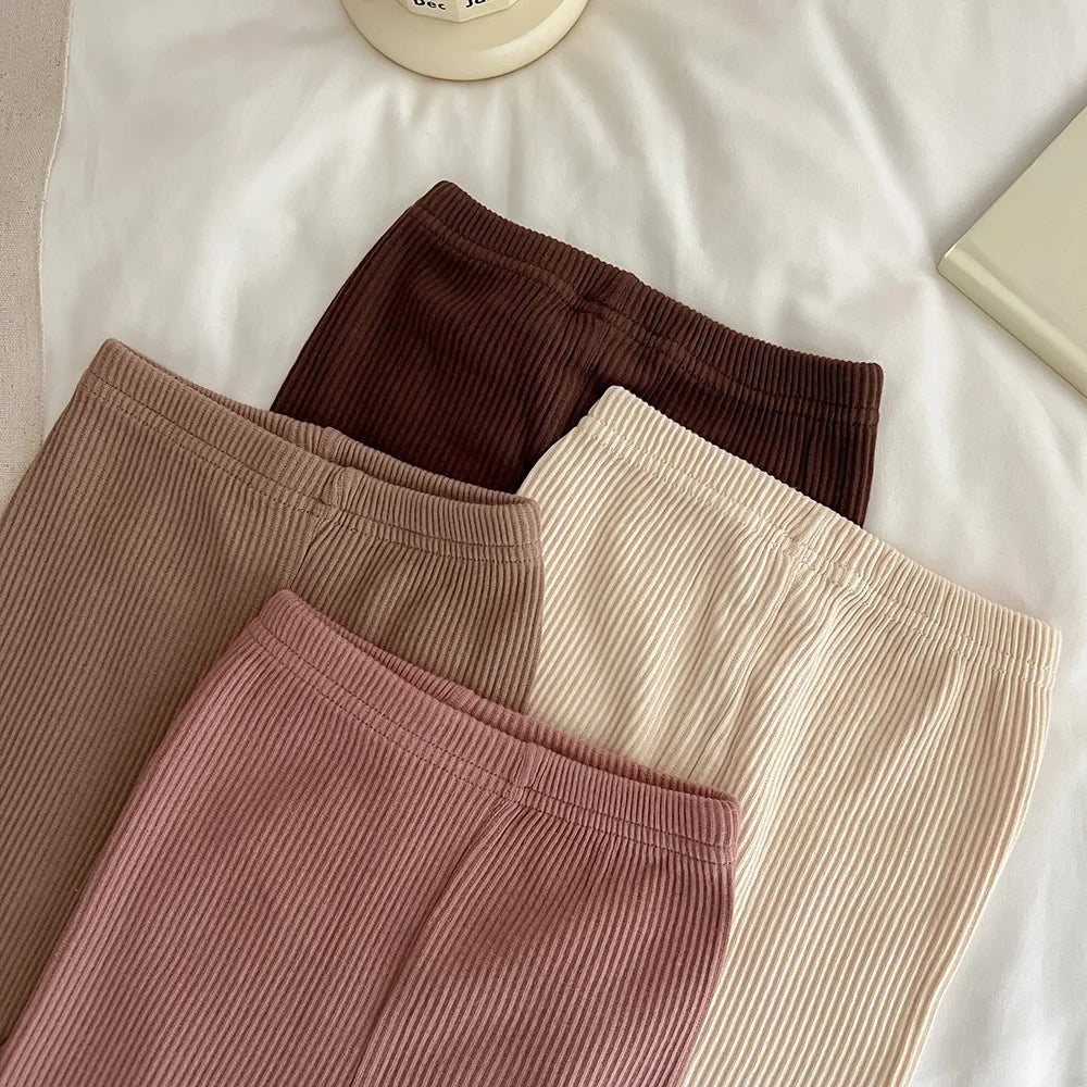 Skinny, elastische peuterlegging met kant en kant, basic bovenkledingbroek voor kinderen van 0-3 jaar