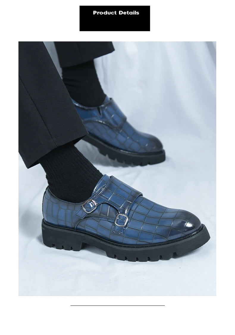2024 Nieuwe luxe heren formele kledingschoenen Groene heren formele volwassen zakelijke pak loafers Coole heren bruiloft feest schoenen