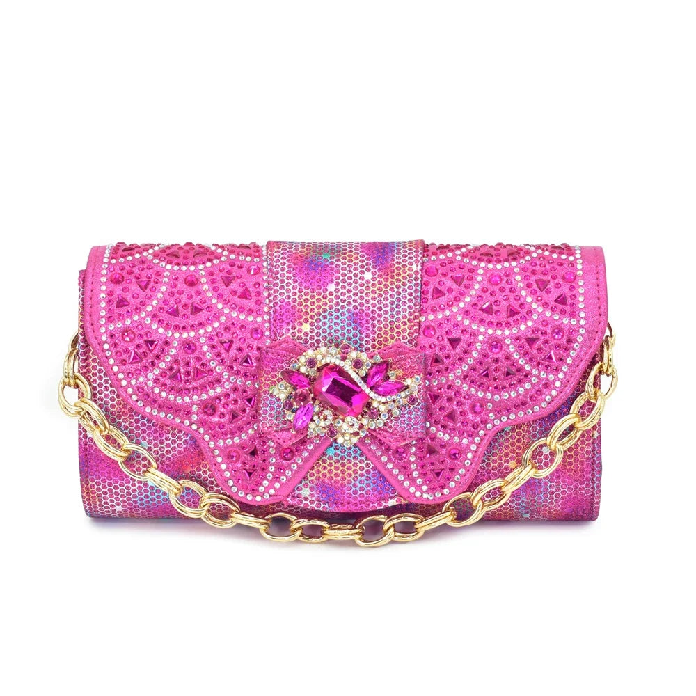 Shoe and Bags for Women Nigeria Party Luxury Italian Shoes and Bag Set for Women Crystal Peep Toe Pumps with Purse