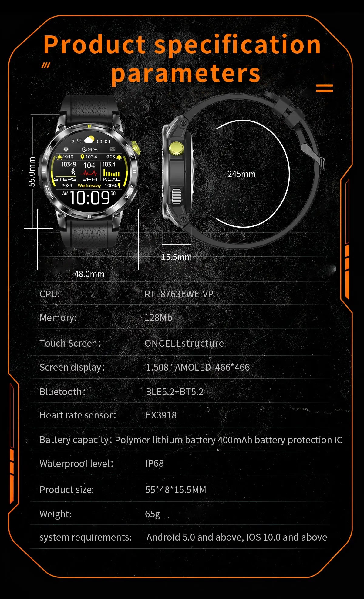 2025 Nieuwe GPS Sport Smart Watch Mannen Waterdichte Fitness Tracker Bluetooth Call 400MAH Batterij Armband Smartwatch Voor Vrouwen - Compatibel met Xiaomi IOS