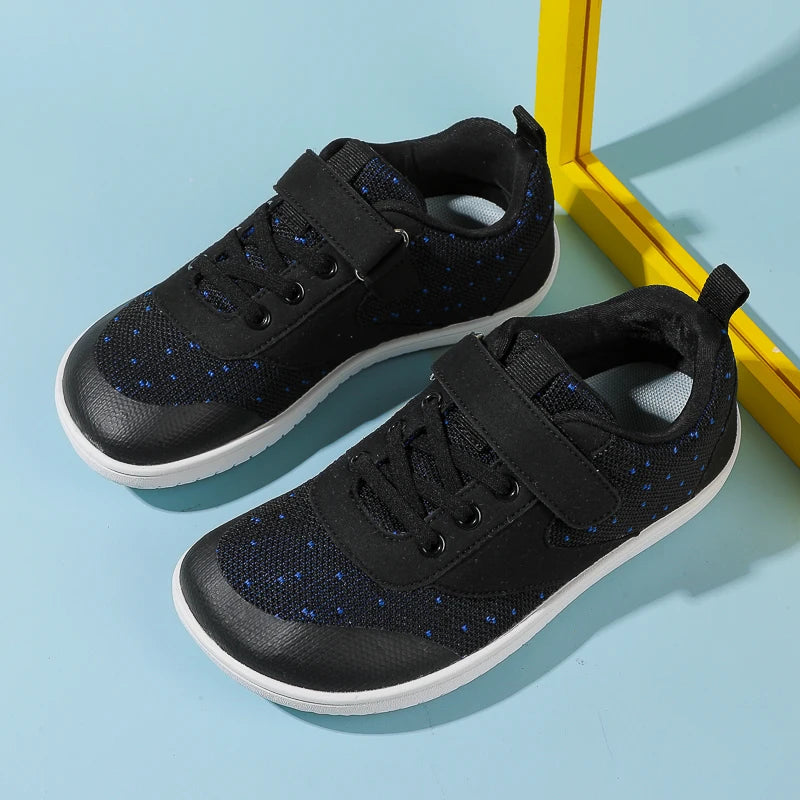 Boys Girls Wide Toe Barefoot Sneakers Minimalist Lightweight Non Slip Kids Walking Skate Shoes Comfortable Breathable Soft