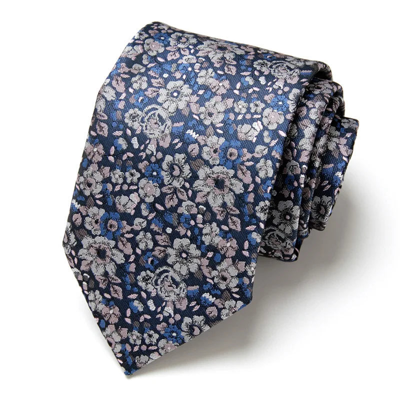 Men's Business Neckties Men's Stripe Plaid Floral Blue Wedding Ties Jacquard Woven Men Neck Jacquard Ties Vintage Accessories