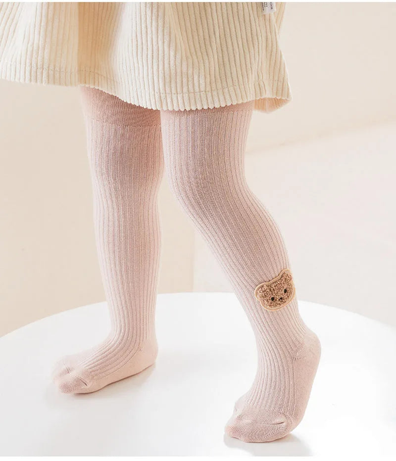 New Autumn Kids Pantyhose Children Cartoon Bear Leggings Girls Outwear Render Pants Girls