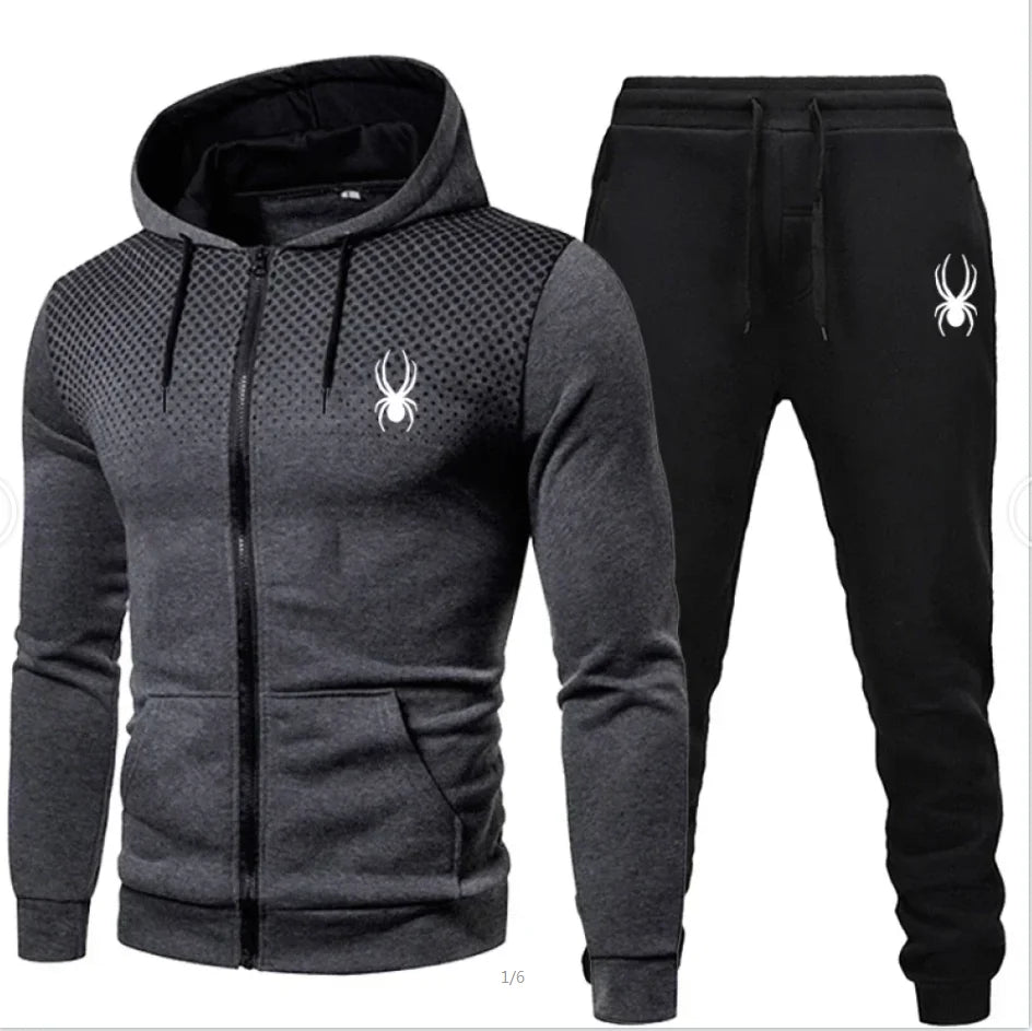 Men’s Hoodie and Jogger Tracksuit Set – Long Sleeve Sportswear Suit for Running, Gym & Outdoor Wear