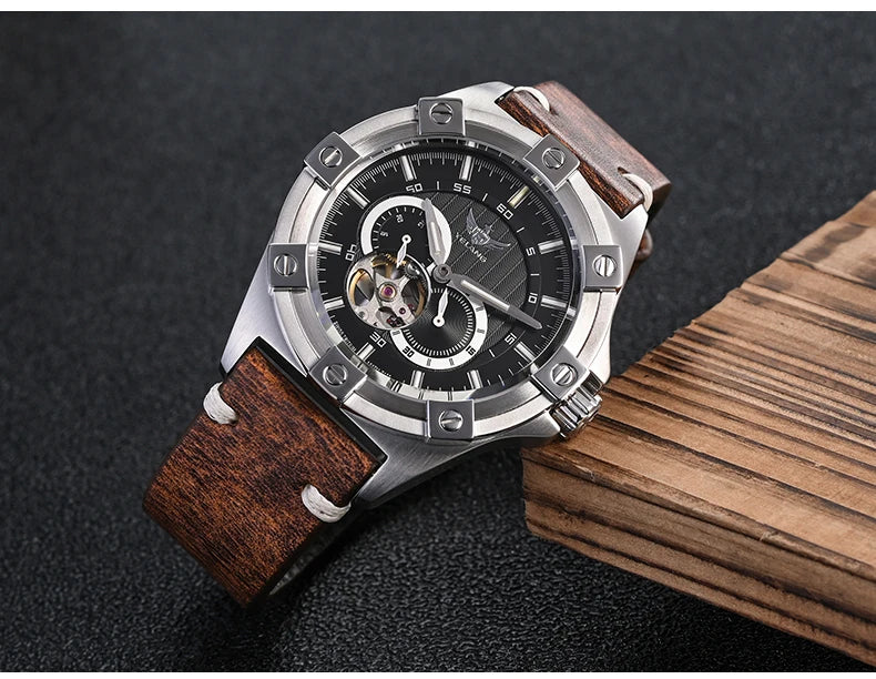 Yelang V1024 Men Brand Watches 44mm Japan Miyota 82S7 Automatic movement Luminous Men 100m Water-Resistant Watch Military Style