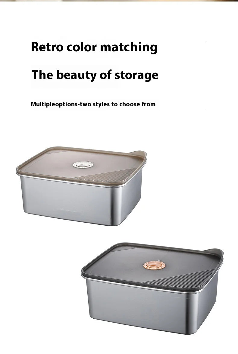 304 SS Airtight Leakproof Containers, BPA-Free - Fridge/Freezer/Microwave Safe, Stackable - Home/Kitchen Lunch Box Fruits/Meals