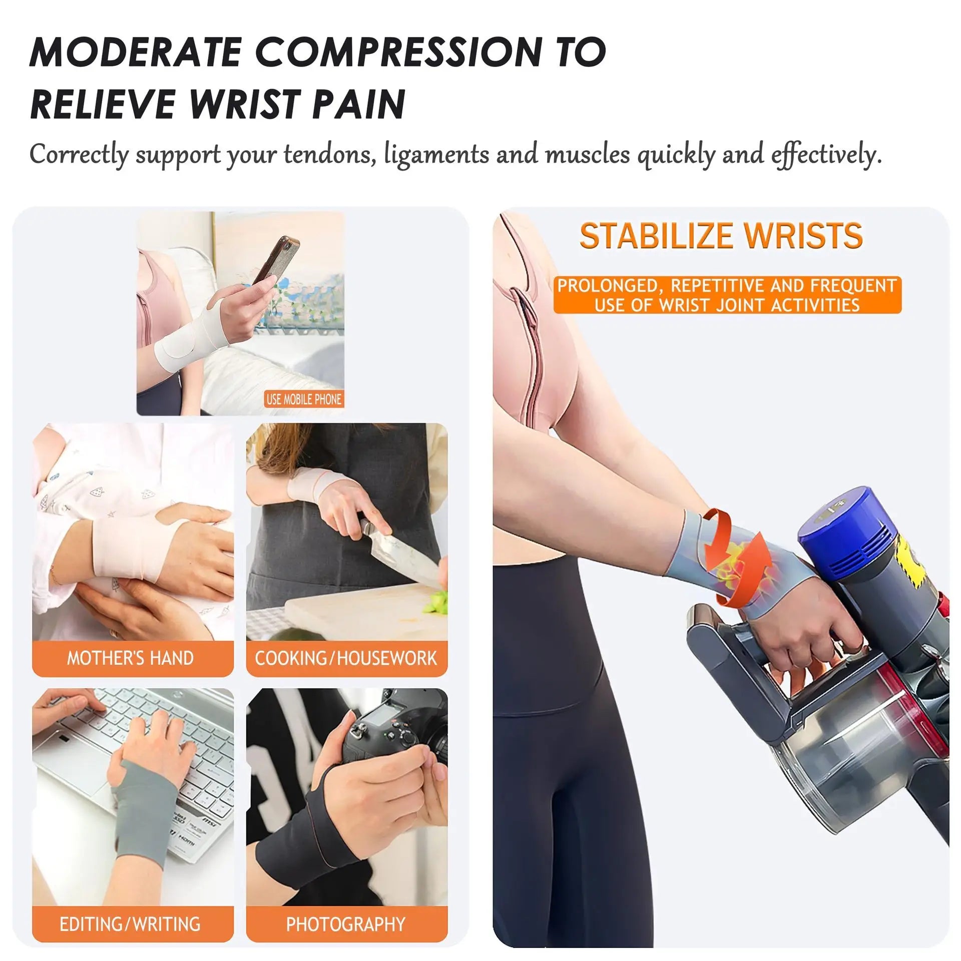Protective Wrist Guard With Tendon Sheath And Joint Anti Sprain Feature - Hand Strap For Basketball, Tennis, Badminton & Other Fitness Sports