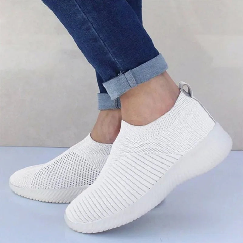 Fashion Women Sneakers Trainers Shoes Woman Comfortable Sneaker Women Slip On Sock Shoes Flat Women's Sneakers Zapatos De Mujer