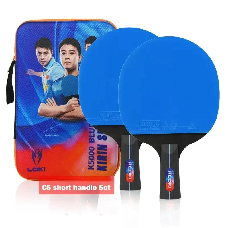 K5000 K3000 K1000 Table Tennis Racket Set 2pcs Home Entertainment Ping Pong Rackets with Blue Colour Ping Pong Rubber
