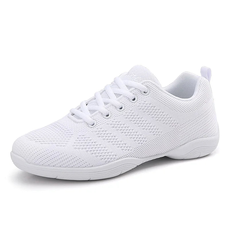Youth Competition Cheerleading Breathable Sneakers Girls White Dance Training Shoes Children's Competitive Aerobics Shoes
