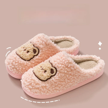 Unisex Slippers House Shoes Cartoon Winter Shoes Warm Anti-Slip Soft Bottom Shoes For Kids Size 36-41