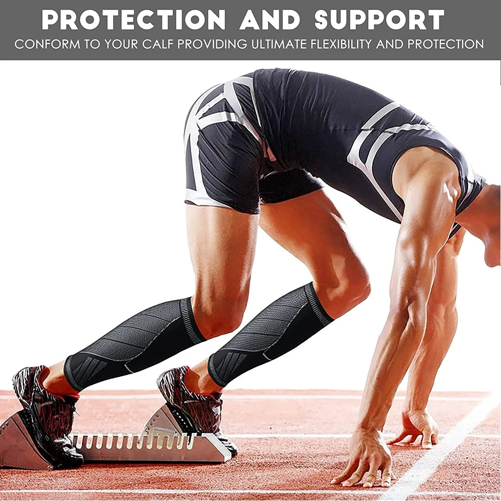 1pcs Running Athletics Compression Sleeves Leg Calf Shin Splints Elbow Knee Pads Protection Sports Safety Unisex
