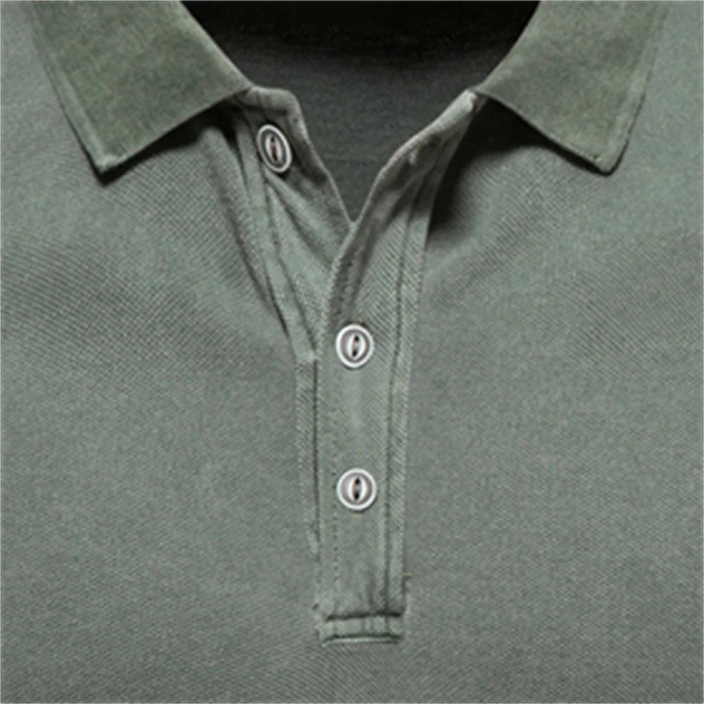 Men's 100% Cotton Solid Colour Polo Shirts Casual Short Sleeve Turndown Fashion Streetwear Shirts For Men