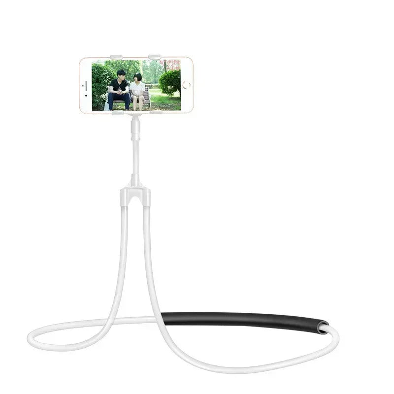 Rotatable Lazy Neck Phone Stand Holder 360 Degree Mobile Necklace Bracket Bed for Smartphones - Hands-Free Hanging Stan
