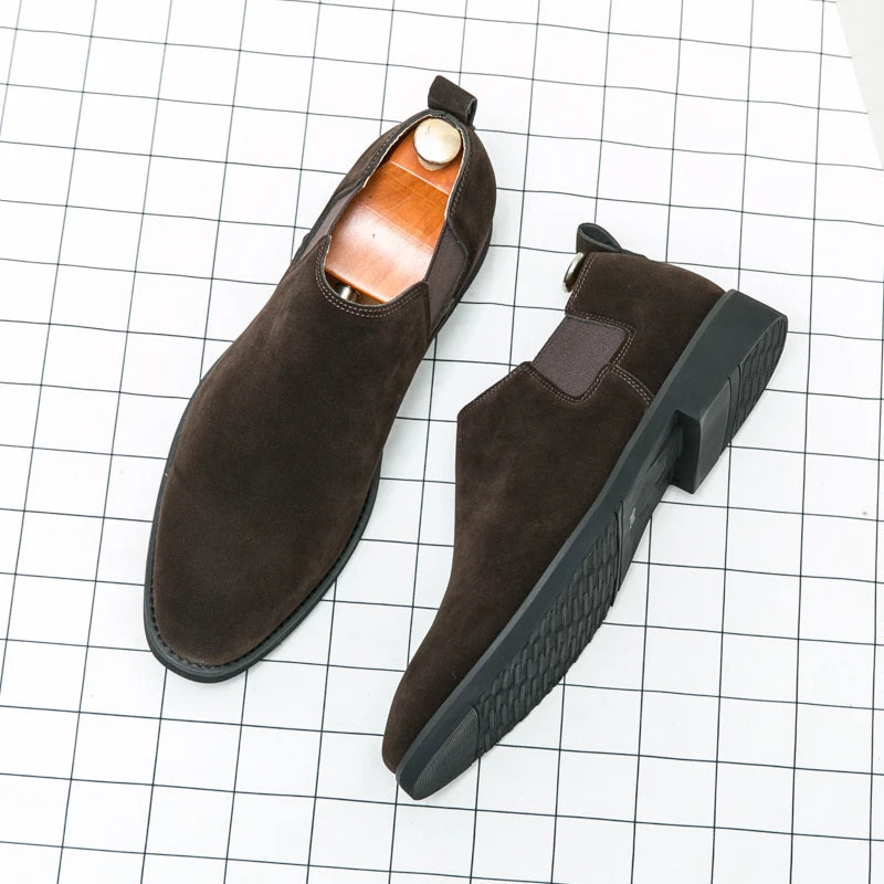 Plus Size 47 48 Men Outdoor Dress Walking Shoes Suede Leather Male Formal Business Oxford Gentleman British Chelsea Shoes