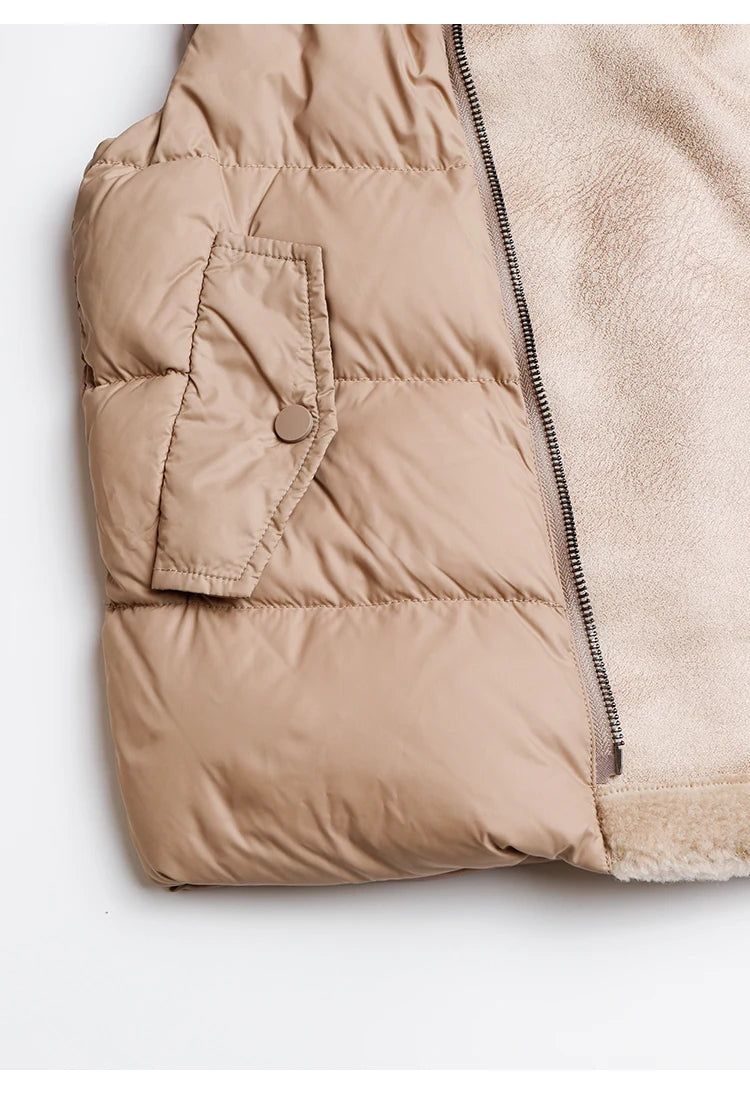 Women's High-Quality Winter Luxury BC Warm & Thick White Duck Down Jackets, Down Vest Coats For Ladies