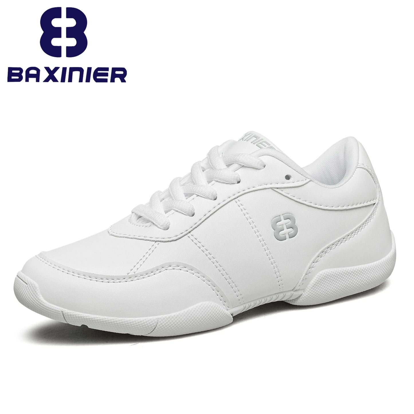Girls White Cheerleading Shoes Lightweight Youth Cheer Competition Sneakers Kids Training Dance Shoes Comfortable