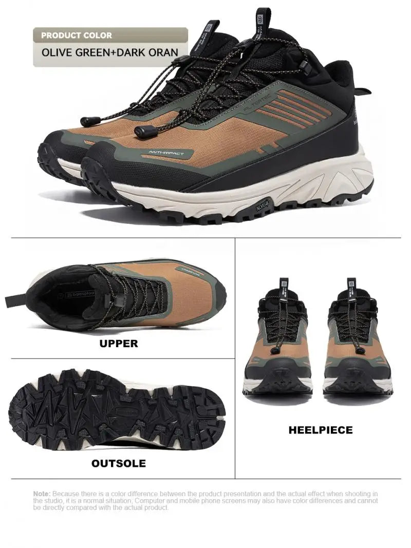 Men's Warm Hiking Shoes For Lightweight Walking - Suitable For Outdoor With Waterproof & Non-Slip Feature