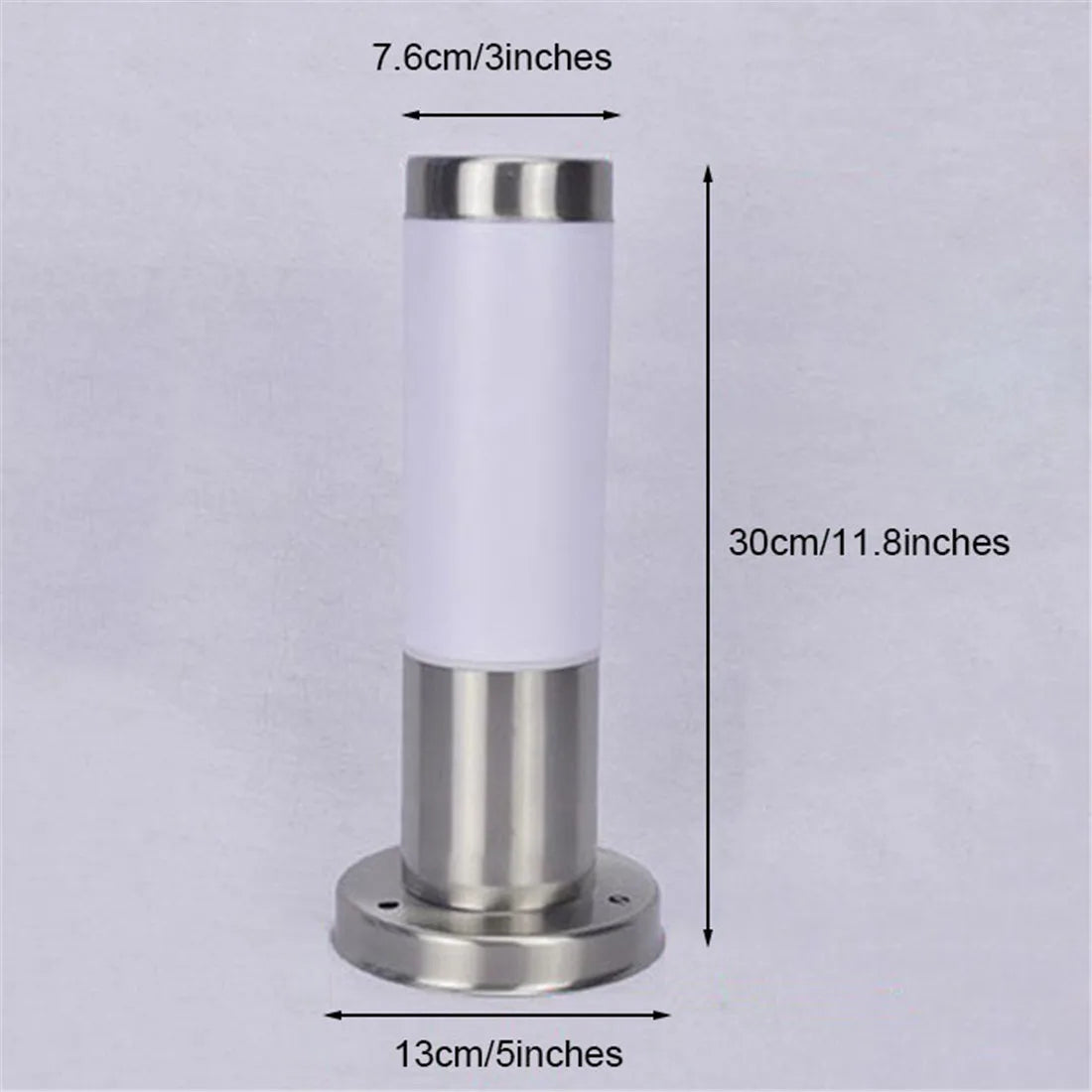 Outdoor White PC Frosted Acrylic Shade Pillar Lamp Landscape Corridor Porch Path Post Light Lamp Pillar Bollard Light for Home