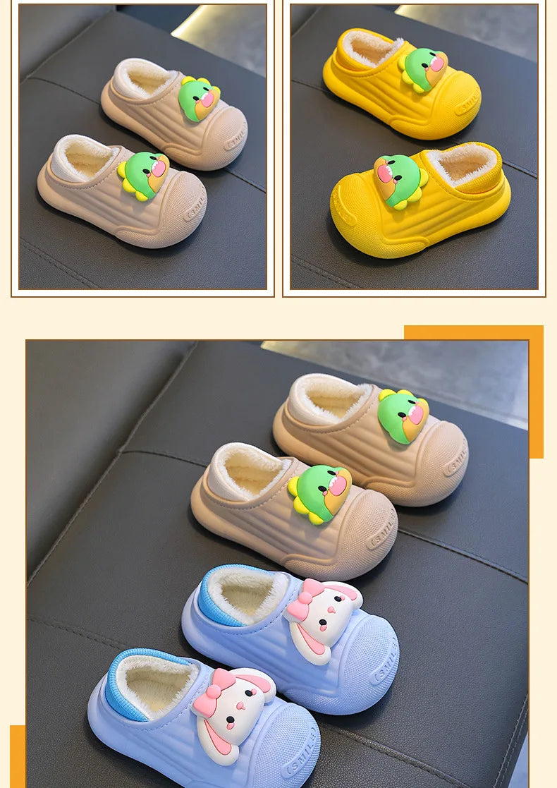 Children’s Baby Cotton Shoes Winter Warm Cartoon Sheep Non-Slip Shoes Kids Soft Sole Girls' Indoor Slippers