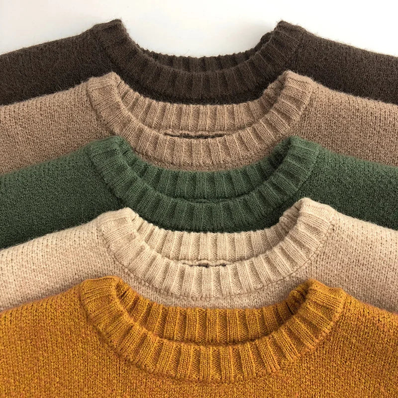 Kids Baby Clothes Sweaters Pullover Cartoon Boys Girls Knitwear Korean Style Children Infant Pullover Outwear 1-6Y Unisex