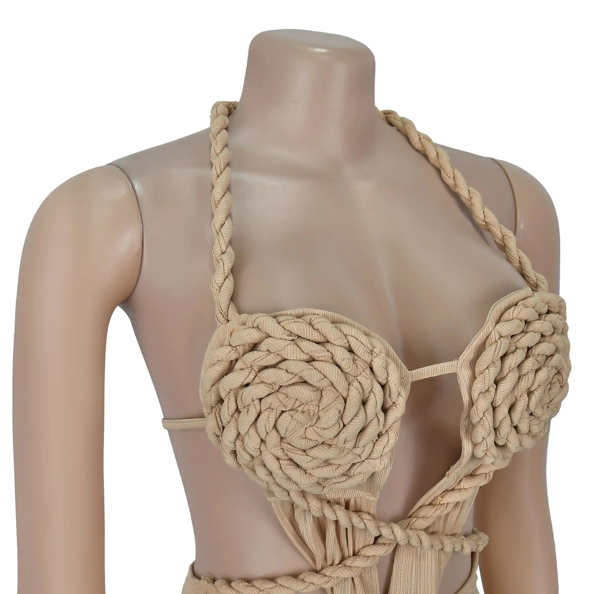 Sexy Plait Dress Women Summer Peach Buttocks Backless Sleeveless Split Hollow Midnight Party Clubwear Maxi Bodycon