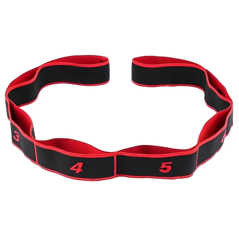 8 Section Style Dance Resistance Band Yoga Stretching Pilates Fitness Digital Elasticity Elastic Stretch Training Tension Belt