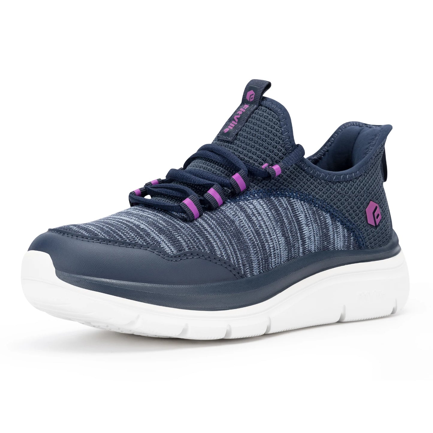 Women's Wide Foot Slip-On Sneakers Hands-Free Running Shoes Walking Shoes for Fat Feet Flat Feet Plantar Fasciitis