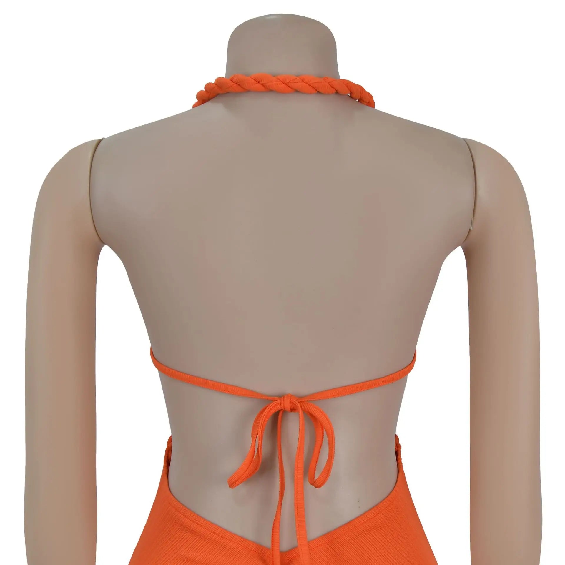 Bohemen gebreide dames maxi-jurk 2025 zomer halter vetersluiting rugloze split schede vestidos strandvakantie gewaad