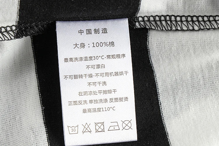 2024 Autumn New American Retro Long Sleeve O-neck Micro Chapter Striped T-shirt Men's Fashion 100% Cotton Washed Casual Tops