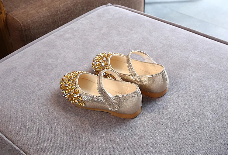 Spring New Children Shoes Girls Princess Shoes Glitter Children Baby Dance Shoes Casual Toddler Girl Sandals Crystal Shoes Party