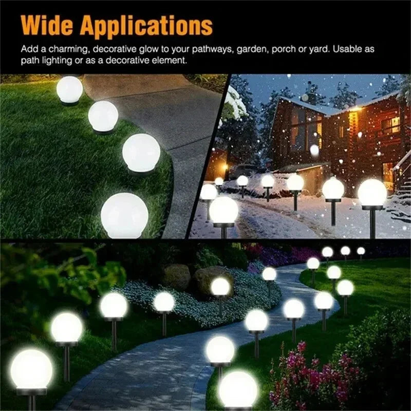 1/3/9PC Solar Powered LED Bulb Lamp Energy Light Waterproof Outdoor Garden Light Street Solar Panel Ball Lights Lawn Yard Lamp