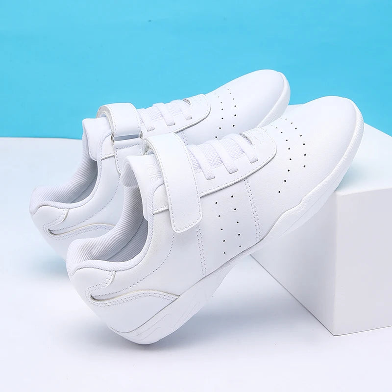 Youth Cheerleading Shoes Girls White Dance Shoes Women Sneakers Training Tennis Kids Competitive Aerobics Shoes