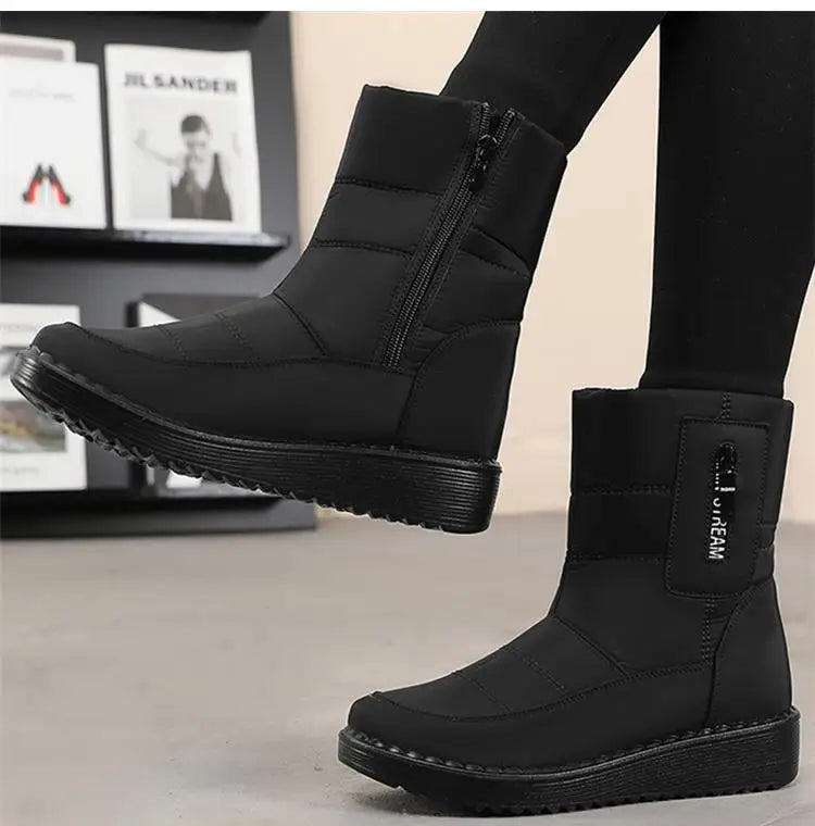 Boots Women Snow Plush Women's Boots Platform Women Shoes Casual Keep Warm Shoes Woman Flat Soft Winter Shoes Botas Mujer