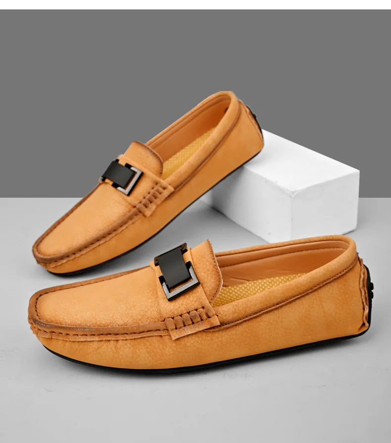 New Large Size 47 48 49 Casual Loafers for Men Yellow Grey Mens Popular Moccasin Fashion Italian Youth Driver Driving Shoes