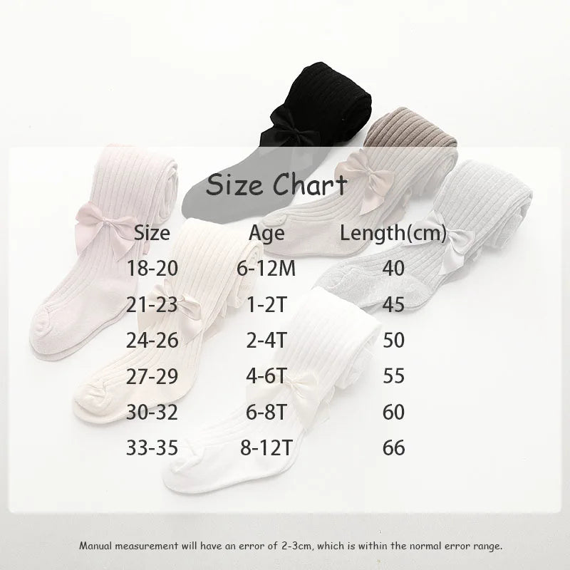 Autumn Kid's Pantyhose Girls Leggings New Born Baby Big Bow Legging Multi Colours Children's Vertical Striped Base Pants Girls
