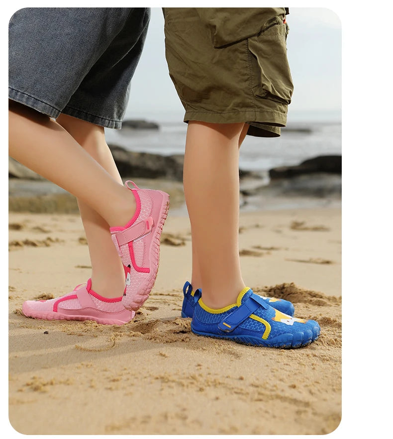 Kids Wide Toe Beach Shoes Lightweight Breathable Non Slip Rubber Sole with Durable Construction for Long Lasting Use