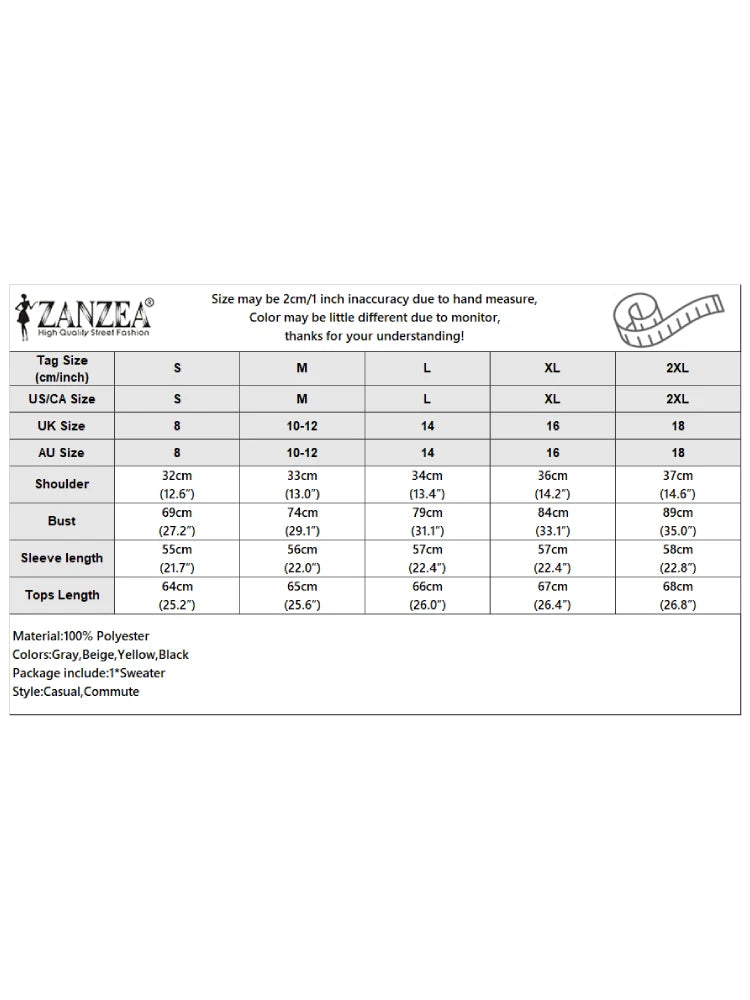 Women Casual Turtleneck Ribbed Sweaters Korean Fashion Long Sleeve Solid Pullovers Autumn 2024 Chic Sleeve Slit Jumpers