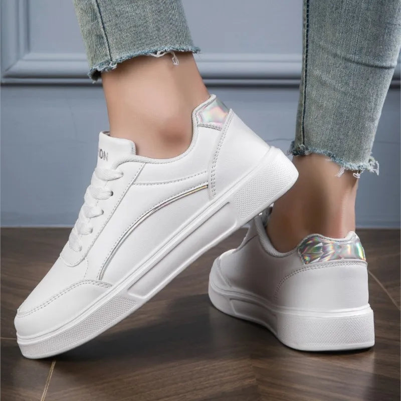 Fashion Women's Sneakers 2025 New Mesh Fabric Shoes Women Flat Casual Sneaker Woman Lace Up Tenis Feminino Sneaker Women