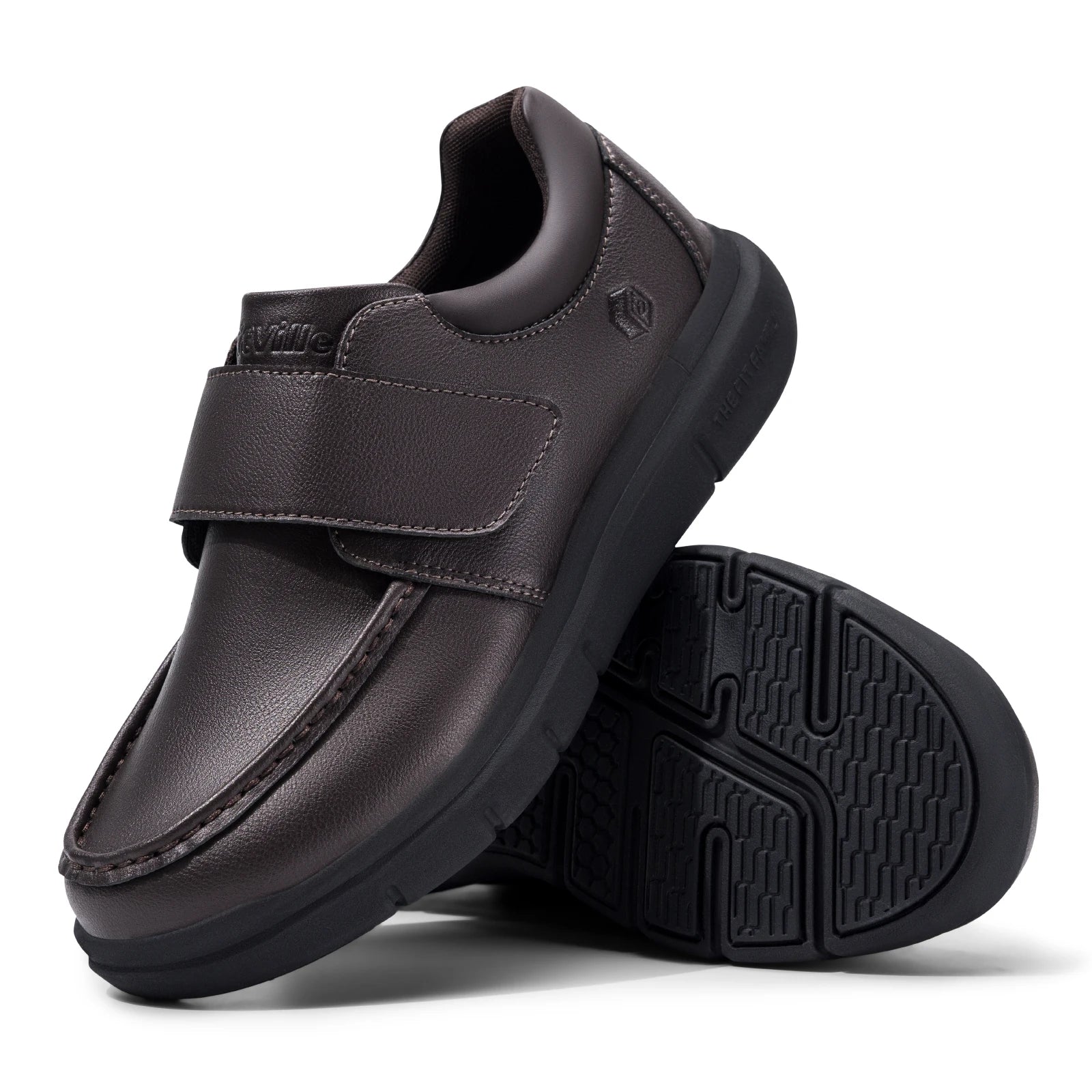 Wide Fit Men's Leather Shoes Diabetic Walking Shoes Oxford Shoes Formal Business Shoe Comfortable All Day Wear