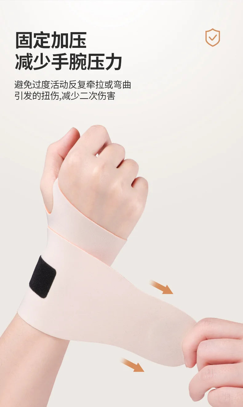 Protective Wrist Guard With Tendon Sheath And Joint Anti Sprain Feature - Hand Strap For Basketball, Tennis, Badminton & Other Fitness Sports