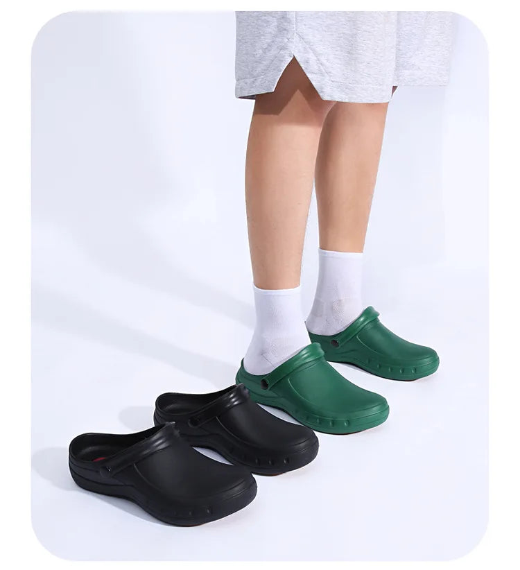 Lightweight Slip-resistant EVA Chef Shoes Sandals for Men - Ideal for Doctors Nurses Kitchen Restaurant Hospital Lab Settings