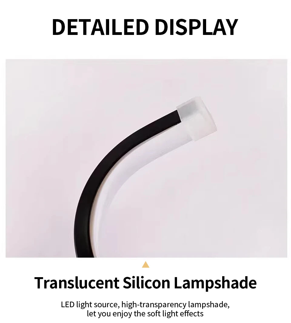 Creative LED Desk Lamp Modern Spiral Table Lamp RGB Dimming Ambient Light Portable Bar Cafe Bedroom Living Room Decorate Lamp