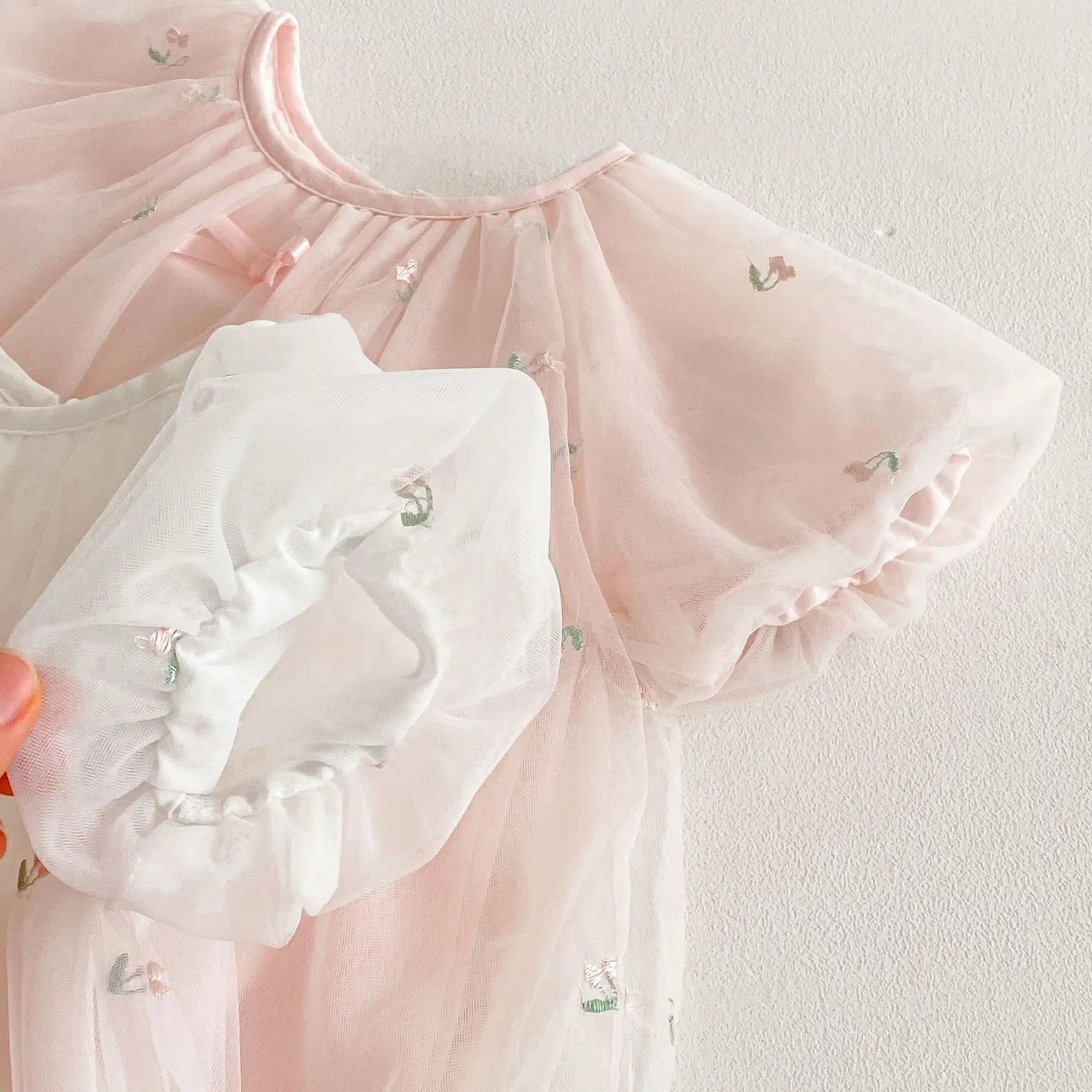 2025 Summer Girls' Clothing Baby Children's Exquisitely Embroidered Tulle Princess Dresses Kids Birthday Dress 0-5Y Girls