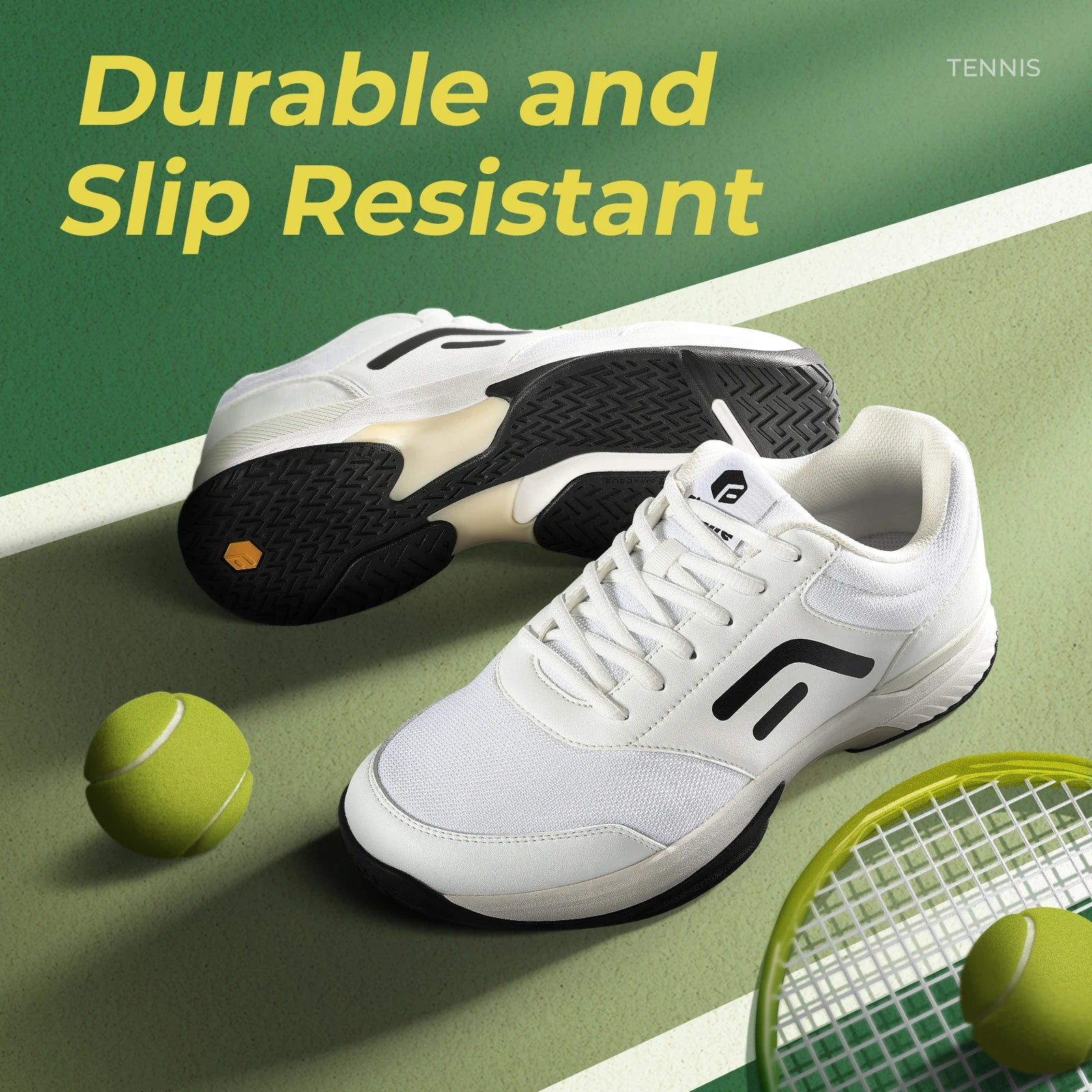 Wide Men's Tennis Shoes Anti-slip Breathable Professional Sneakers Tennis Footwear for Arch support Pain Relief