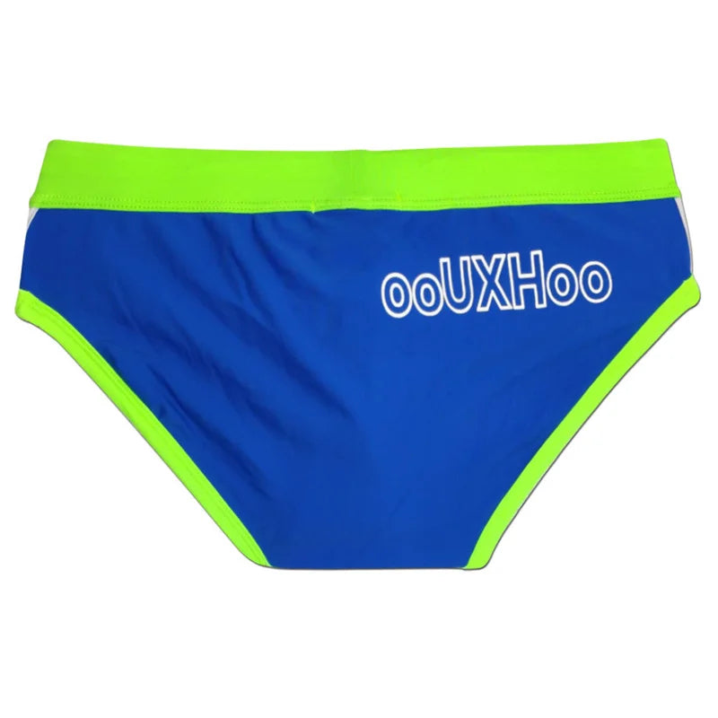 Men’s Printed Swim Briefs – Low Waist Padded Swimsuit for Beach, Pool & Summer Sports