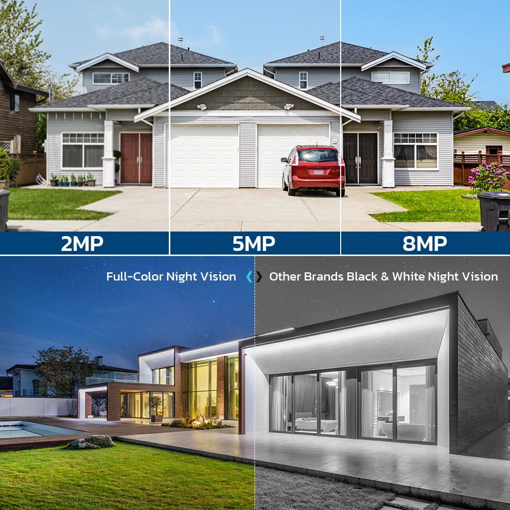 Poe Camera 48V POE/DC 12V 4MP/5MP/8MP H.265 Onvif Security Surveillance Bullet CCTV Camera Color Night Vision Outdoor IP Camera