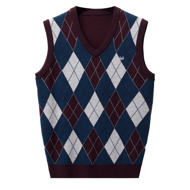 Unisex Autumn and Winter Warm Vest, Stylish Slim-Fit V-neck Sweater Stretch Suitable For Students S-3XL